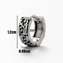 Fashion 7# Titanium Steel Geometric Men's Earrings (single)