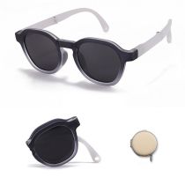 Fashion Gradient Gray C6 Children's Foldable Sunglasses