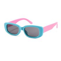 Fashion Lake Blue Frame Pink Legs-c27 Children's Square Small Frame Sunglasses