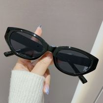Fashion Black Frame Black And Gray Film Pc Small Frame Cat Eye Sunglasses