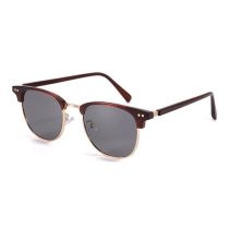 Fashion Brown Gold Frame Black And Gray Film-c3 Tac Large Frame Sunglasses