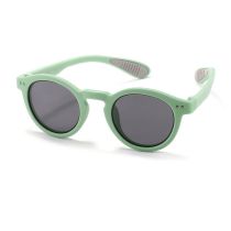 Fashion Green Grass [tac Polarizer] Tac Round Small Frame Sunglasses