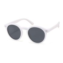 Fashion White Frame Tac Round Small Frame Sunglasses