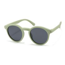 Fashion Green Frame Tac Round Small Frame Sunglasses