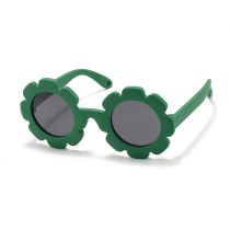 Fashion Cactus Green (with Hook Rope) Children's Flower Shaped Sunglasses