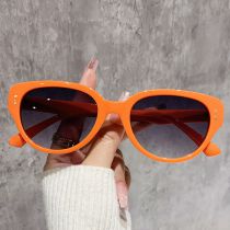 Fashion Orange Frame Gradually Gray Film Pc Cat Eye Small Frame Sunglasses