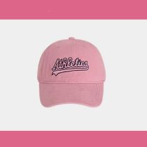 Fashion Ath Baseball Cap Pink Cotton Embroidered Letter Baseball Cap