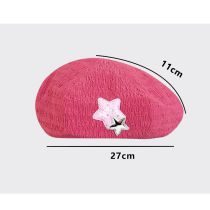 Fashion Five-pointed Star Bubble Raspberry Color Cotton Star Beret