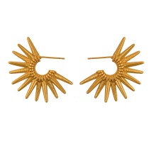 Fashion Golden 3 Copper Geometric Earrings