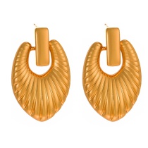 Fashion Golden 2 Copper Geometric Stud Earrings