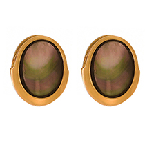 Fashion Golden 6 Copper Round Shell Earrings