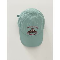 Fashion Lake Blue Cotton Letter-embroidered Baseball Cap