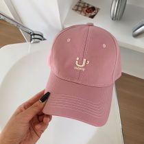 Fashion Pink Cotton Embroidered Baseball Cap