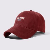 Fashion 【claret】 Cotton Embroidered Baseball Cap