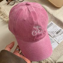 Fashion Pink Cotton Embroidered Baseball Cap