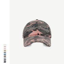 Fashion Camouflage Powder Cotton Letter-embroidered Baseball Cap