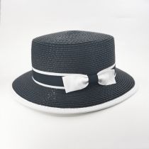 Fashion Black Flat Top Wide Brim Sun Hat