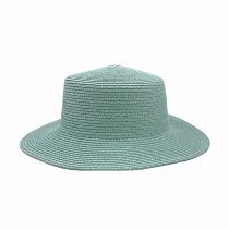 Fashion Light Green Straw Flat Top Large Brim Sun Hat