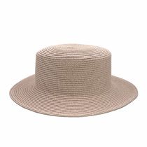 Fashion Gouache Straw Flat Top Large Brim Sun Hat