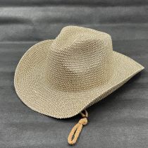 Fashion Brown Straw Raised Brim Large Brimmed Sun Hat