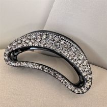 Fashion Grey Geometric Diamond-encrusted Hollow Gripper