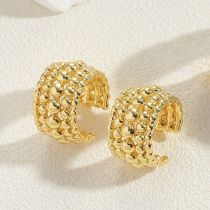 Fashion Wide Copper Beads (gold) Copper Bead C-shaped Ear Cuff