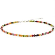 Fashion Colored Tourmaline Crystal Beaded Necklace