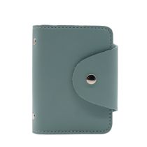 Fashion Lake Green Pvc Flip-top Multi-card Slot Card Holder