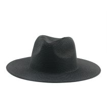 Fashion Black Straw Large Brimmed Sun Hat
