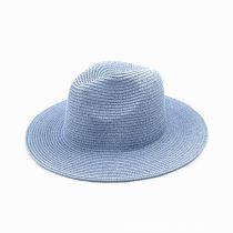 Fashion Sky Blue Straw Large Brimmed Sun Hat