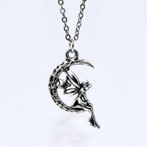 Fashion Silver Alloy Moon Elf Necklace