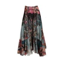 Fashion Single Skirt (wide Hem) Polyester Printed Full Skirt Dress