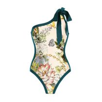 Fashion One Piece Swimsuit Polyester Printed One-piece Swimsuit