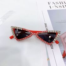 Fashion Red Box Pc Triangle Diamond Children's Sunglasses