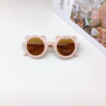 Fashion Cherry Powder Pc Bear Round Children's Sunglasses