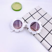 Fashion White Frame Pc Flower Type Children's Sunglasses