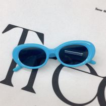 Fashion Blue-children Pc Oval Small Frame Children's Sunglasses