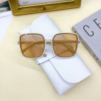 Fashion Rice White-tea (adult) Pc Square Large Frame Sunglasses