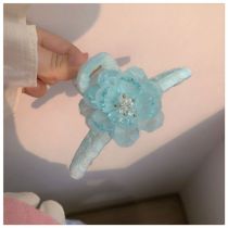 Fashion Ice Blue Camellia Acrylic Flower Clip