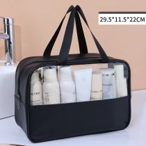 Fashion Elegant Black Large Size Pvc Large Capacity Portable Storage Bag