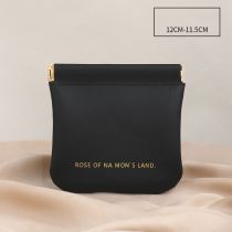 Fashion Lipstick Bag Classic Black-small Size Polyester Large Capacity Storage Bag