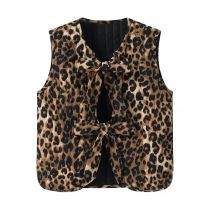Fashion Leopard Print Corduroy Leopard Print Cotton Vest