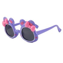 Fashion Purple Children's Silicone Cartoon Sunglasses