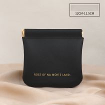 Fashion Lipstick Bag-classic Black Pu Large Capacity Storage Bag