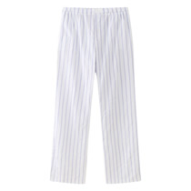 Fashion Casual Pants Polyester Striped Straight-leg Trousers