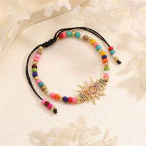 Fashion Color Colorful Beaded Alphabet Bracelet