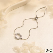 Fashion D-2 Copper Inlaid Zirconium Round Bracelet