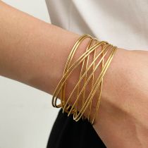 Fashion Golden 4 Alloy Geometric Hollow Bracelet