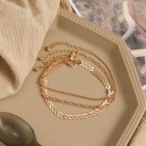 Fashion 25# Alloy Chain Multi-layer Anklet