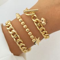 Fashion Golden 15 Alloy Geometric Love Star Bracelet Set